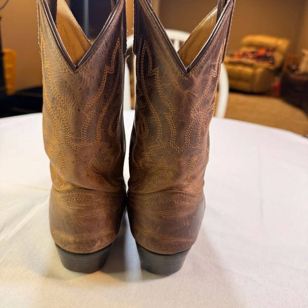 Cody James Cowboy Boots Boys Size 1 Brown Leather Western Cowboy Rodeo Country